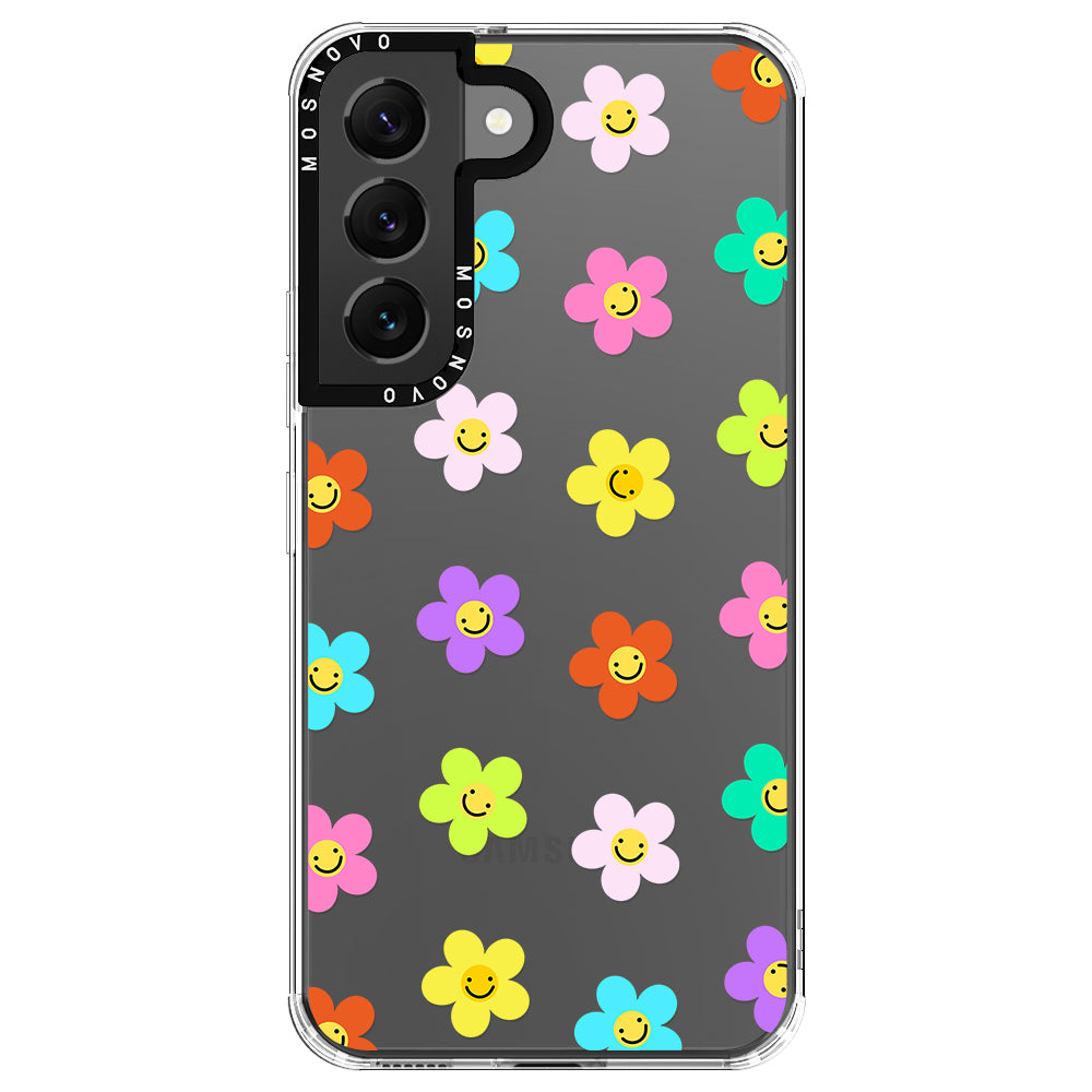 Smile Floral Phone Case - Samsung Galaxy S22 Plus Case