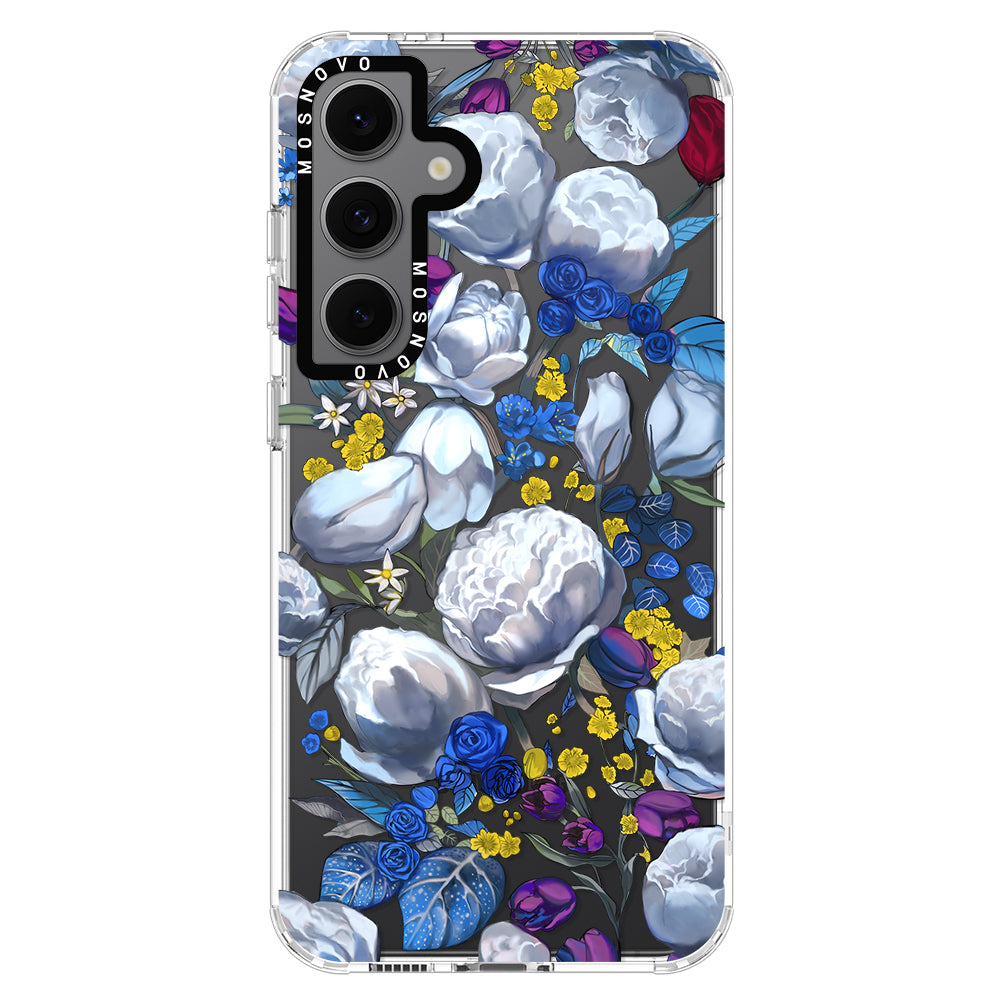 Purple Blue Floral Phone Case - Samsung Galaxy S24 FE Case - MOSNOVO