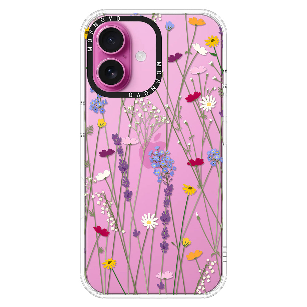 Floral Garden Lavender Daisy Flower Phone Case - iPhone 16 Case - MOSNOVO