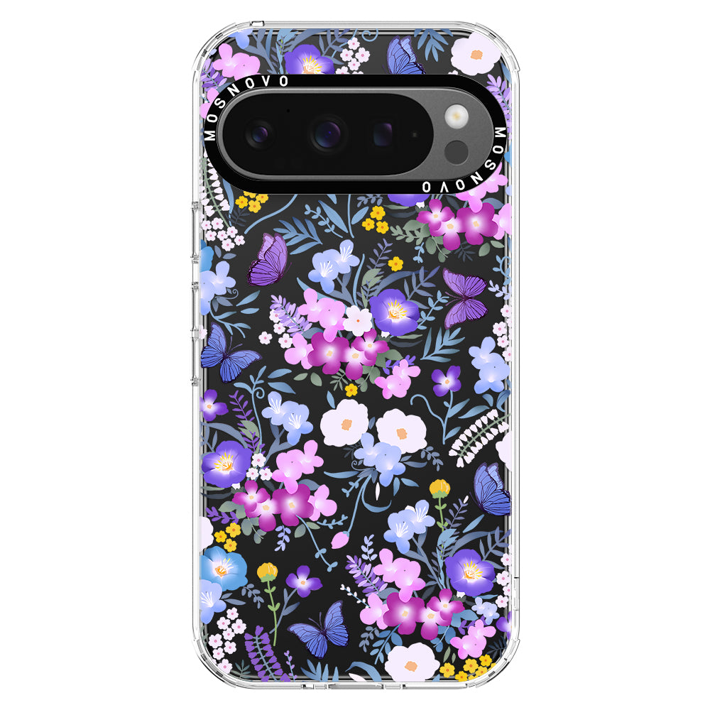 Purple Peri Nemophila Flower Phone Case - Google Pixel 9 Pro XL Case