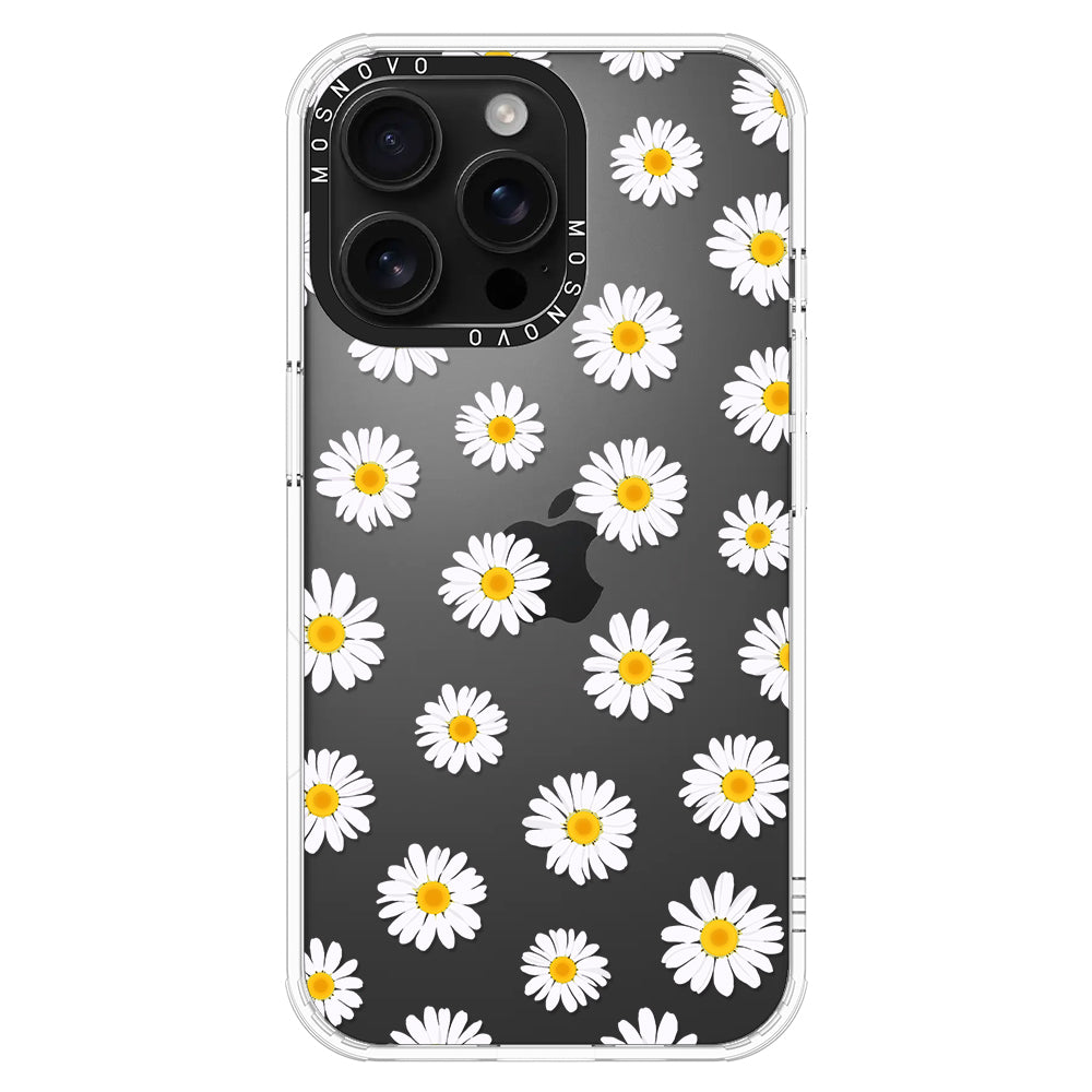 White Daisy Phone Case - iPhone 16 Pro Max Case - MOSNOVO