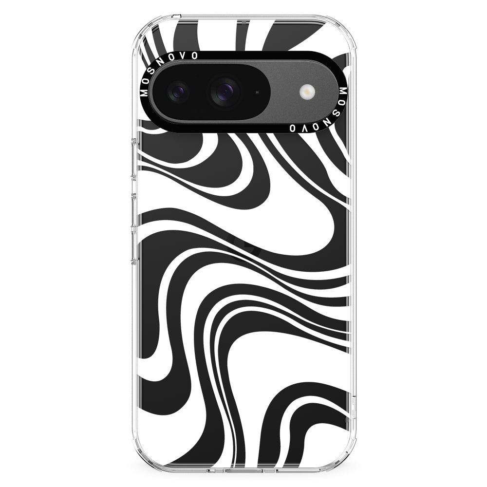 White Swirl Phone Case - Google Pixel 9 Case