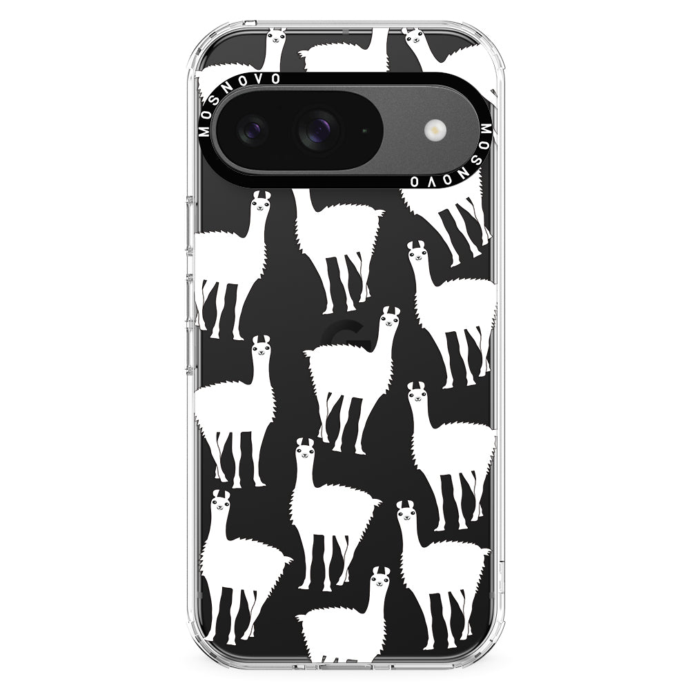 White Llama Phone Case - Google Pixel 9 Case