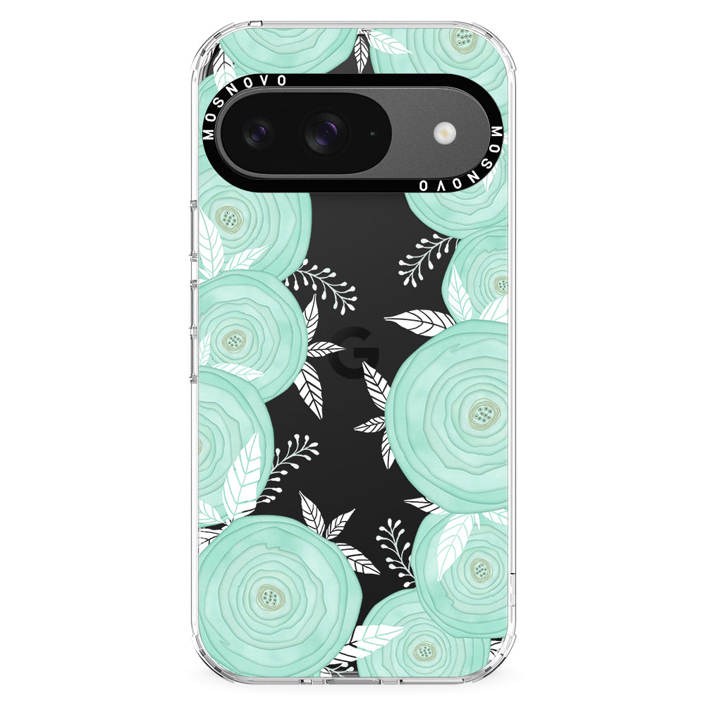 Mint Flower Phone Case - Google Pixel 9 Case