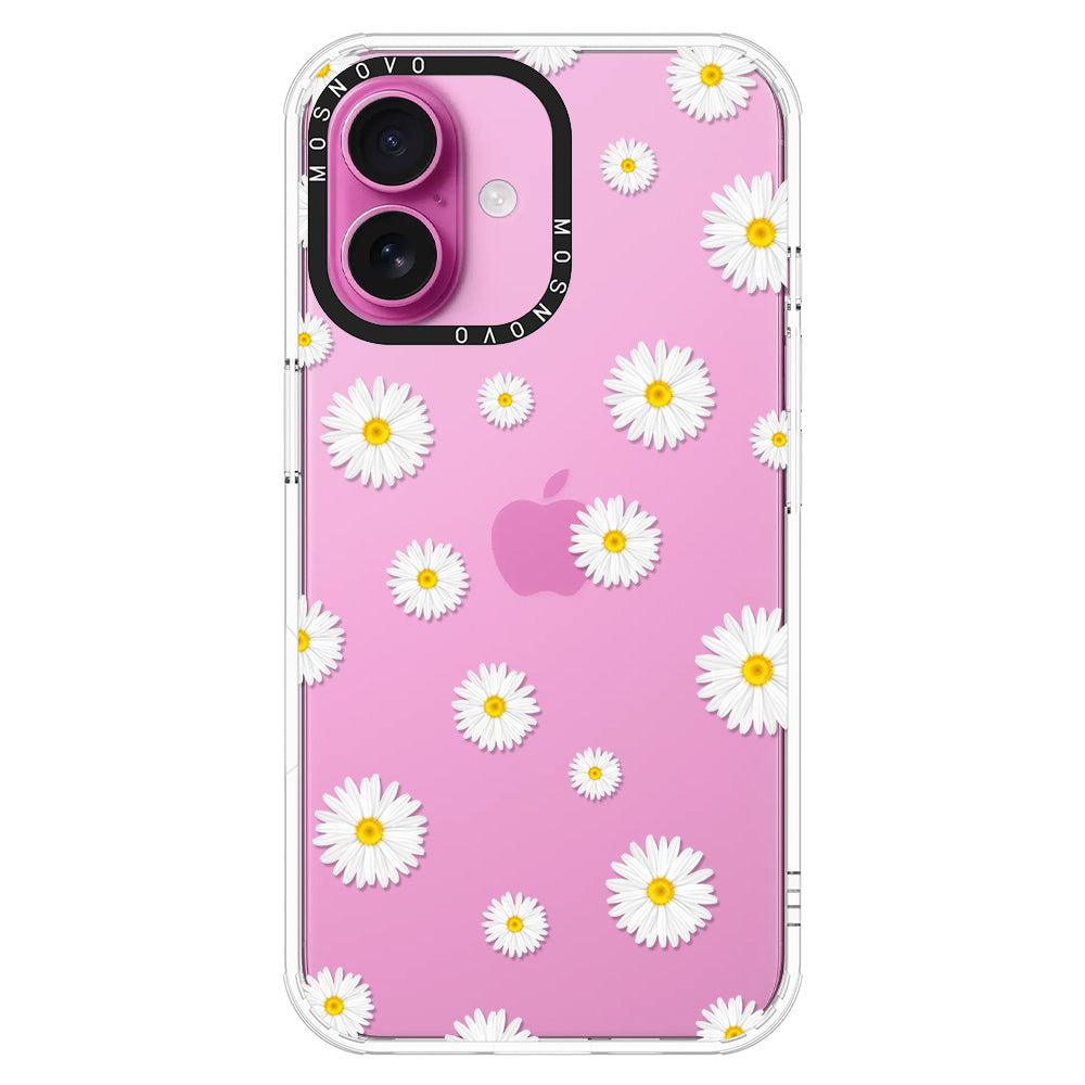 White Daisy Phone Case - iPhone 16 Case - MOSNOVO