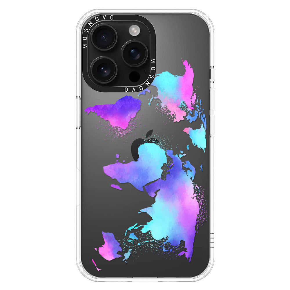 Psychedelic World Map Phone Case - iPhone 16 Pro Max Case - MOSNOVO