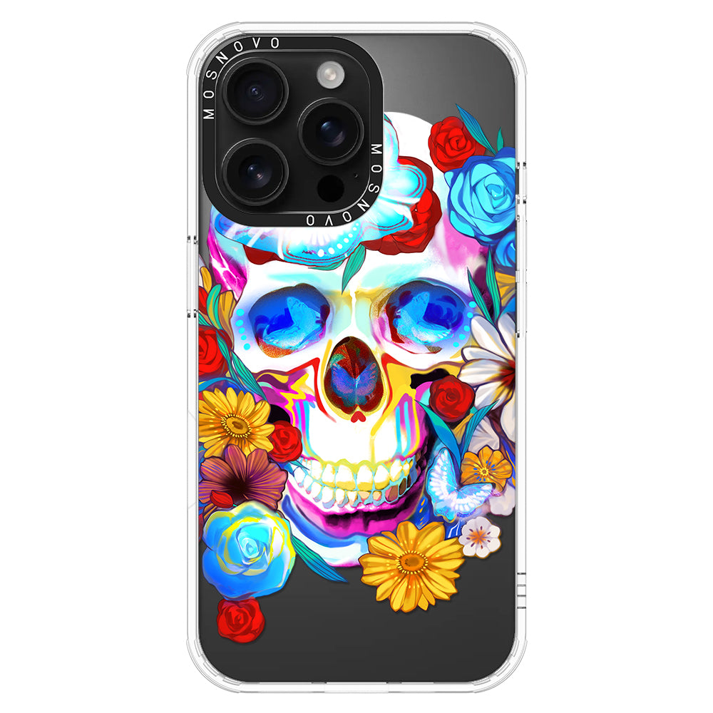 Neon Skull Phone Case - iPhone 16 Pro Max Case - MOSNOVO