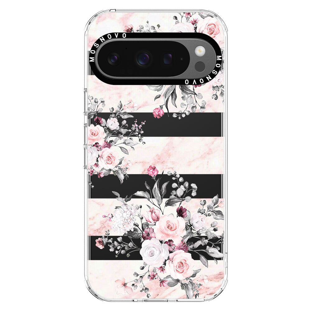 Pink Flower Marble Phone Case - Google Pixel 9 Pro XL Case