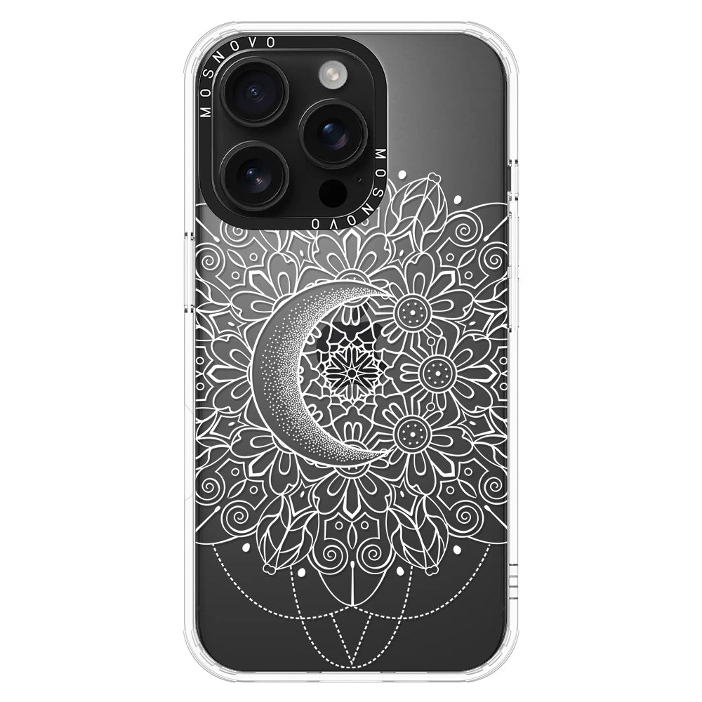 Celestial Moon Mandala Phone Case - iPhone 16 Pro Case - MOSNOVO