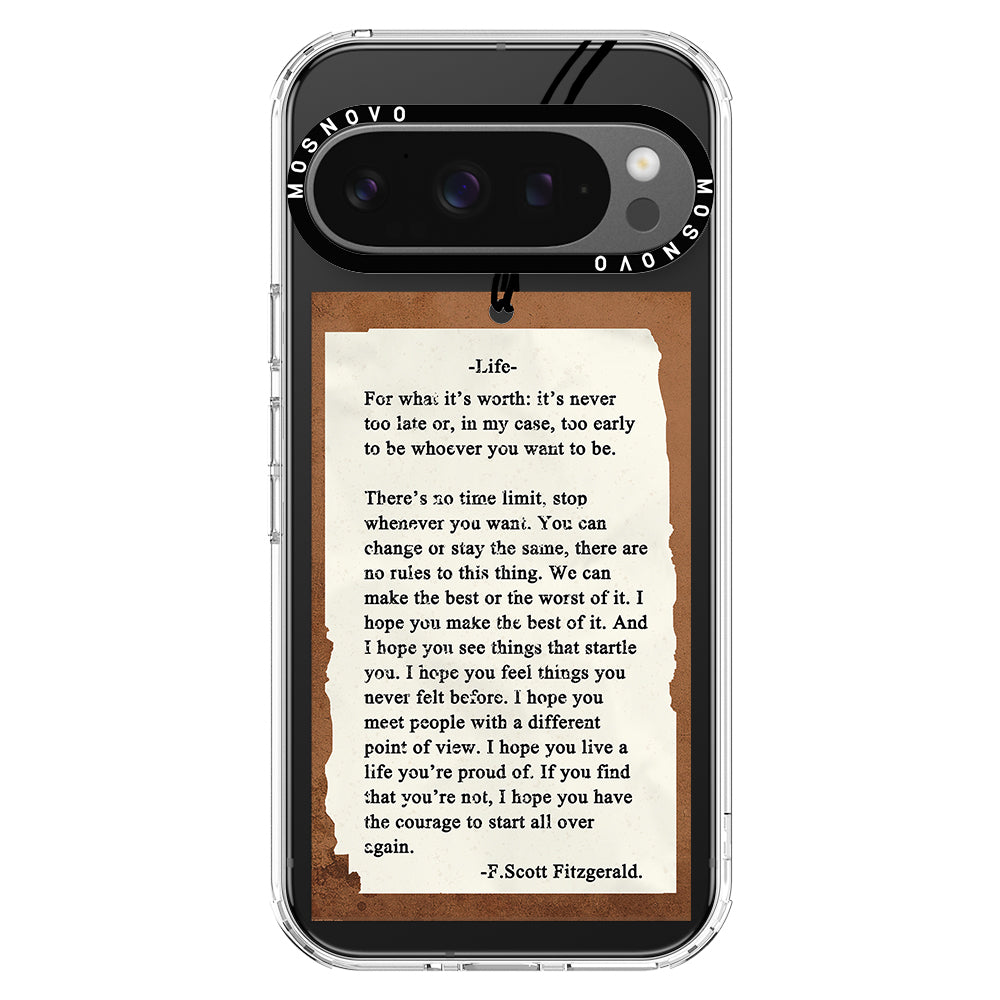 Life Quote Phone Case - Google Pixel 9 Pro XL Case