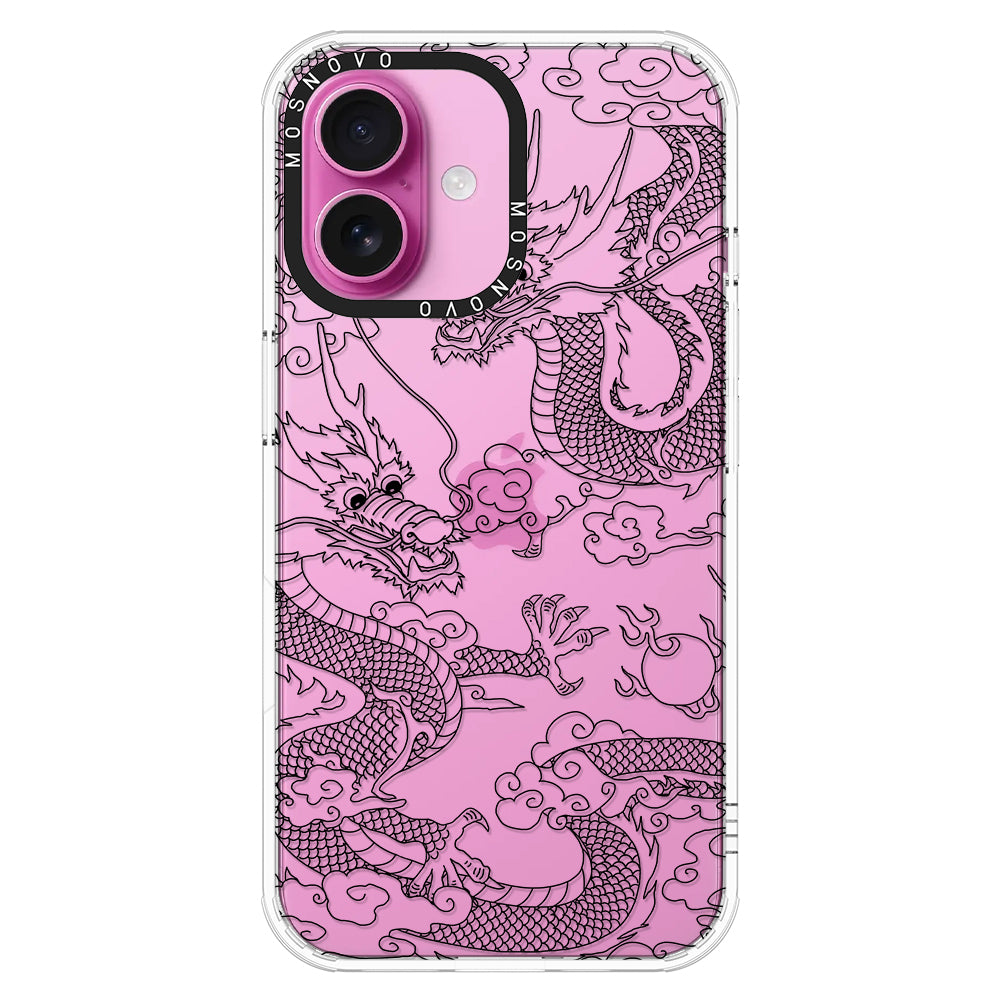 Black Dragon Phone Case - iPhone 16 Plus Case - MOSNOVO