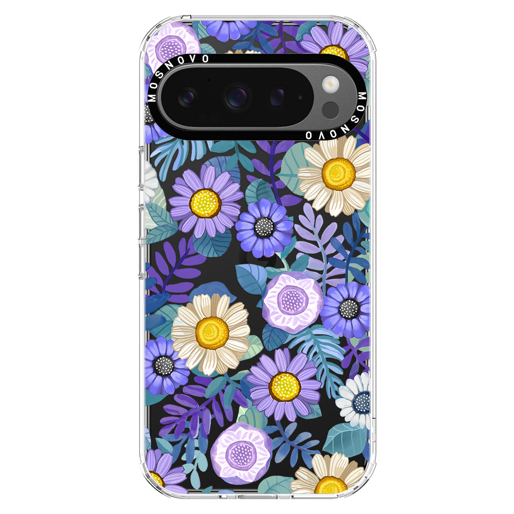 Purple Floral Phone Case - Google Pixel 9 Pro Case