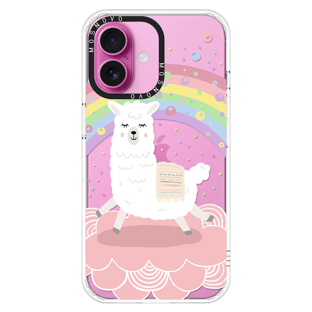 Rainbow Alpaca Phone Case - iPhone 16 Case - MOSNOVO