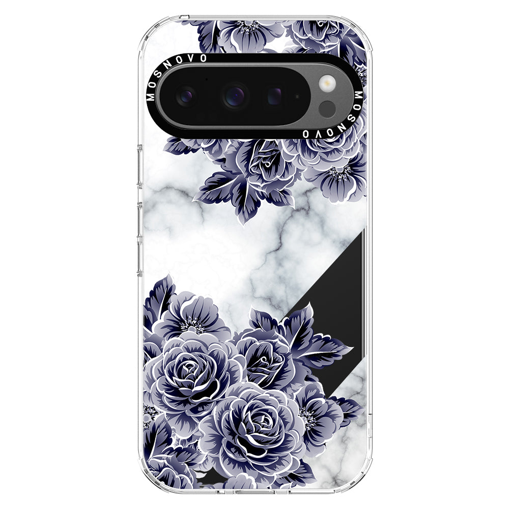 Purple Flower Marble Phone Case - Google Pixel 9 Pro XL Case