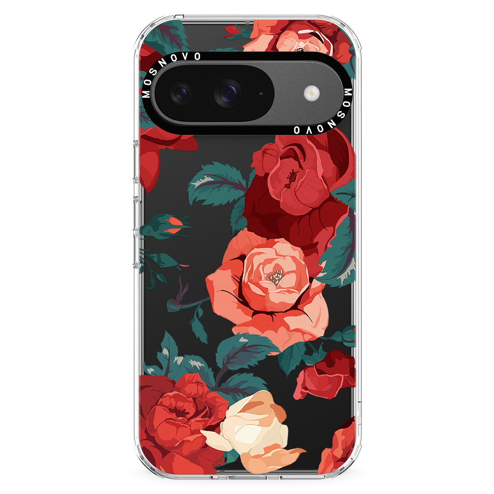 Vintage Red Rose Phone Case - Google Pixel 9 Case