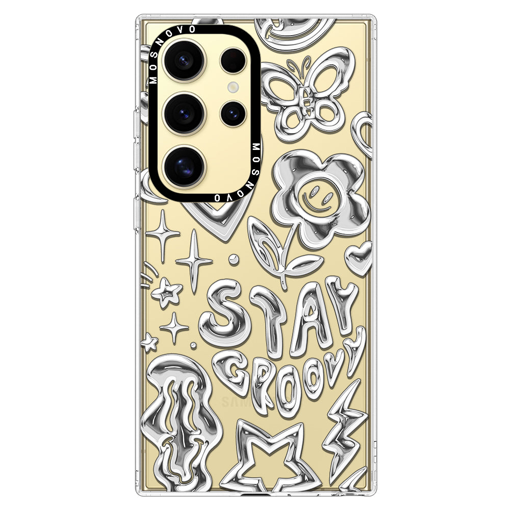 Silver Chrome Art (Flat Print) Phone Case - Samsung Galaxy S24 Ultra Case