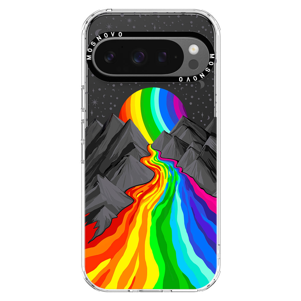 Rainbow Volcano Phone Case - Google Pixel 9 Pro Case