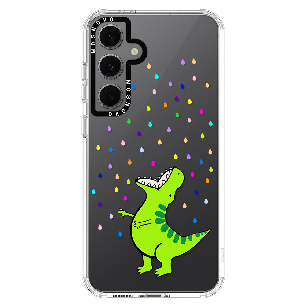 Rainbow Dinosaur Phone Case - Samsung Galaxy S24 FE Case - MOSNOVO