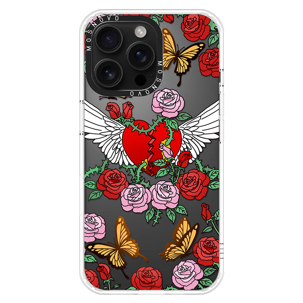 Wing Heart Phone Case - iPhone 16 Pro Max Case - MOSNOVO