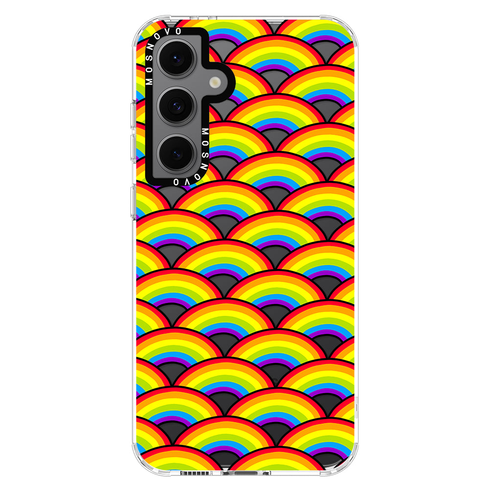 Rainbow Waves Phone Case - Samsung Galaxy S24 FE Case - MOSNOVO