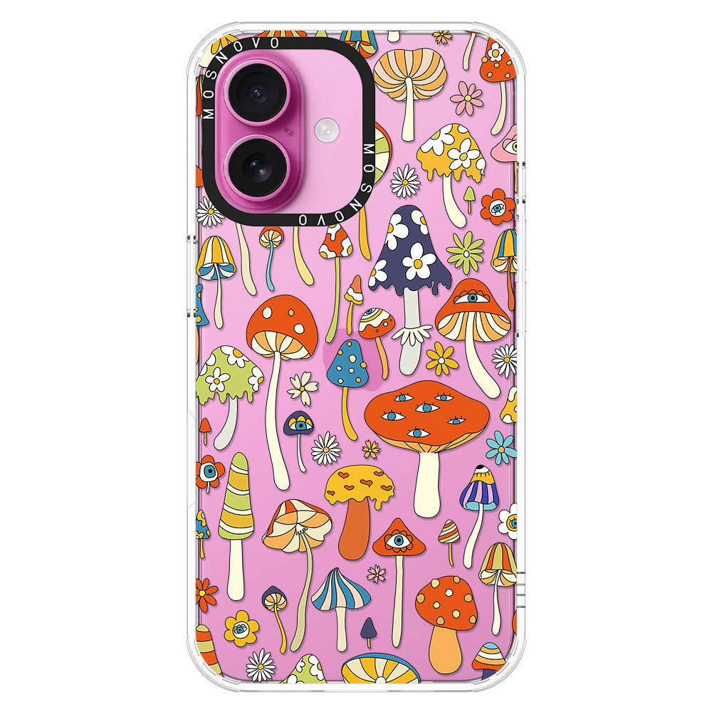 Mushroom Art Phone Case - iPhone 16 Case - MOSNOVO