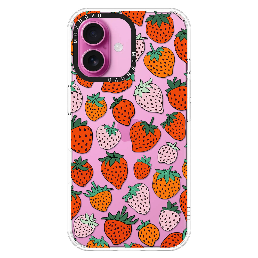 Cute Strawberry Phone Case - iPhone 16 Plus Case - MOSNOVO