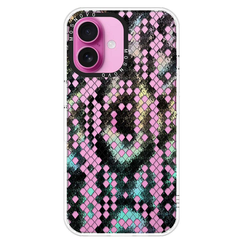 Rainbow Snake Print Phone Case - iPhone 16 Plus Case - MOSNOVO