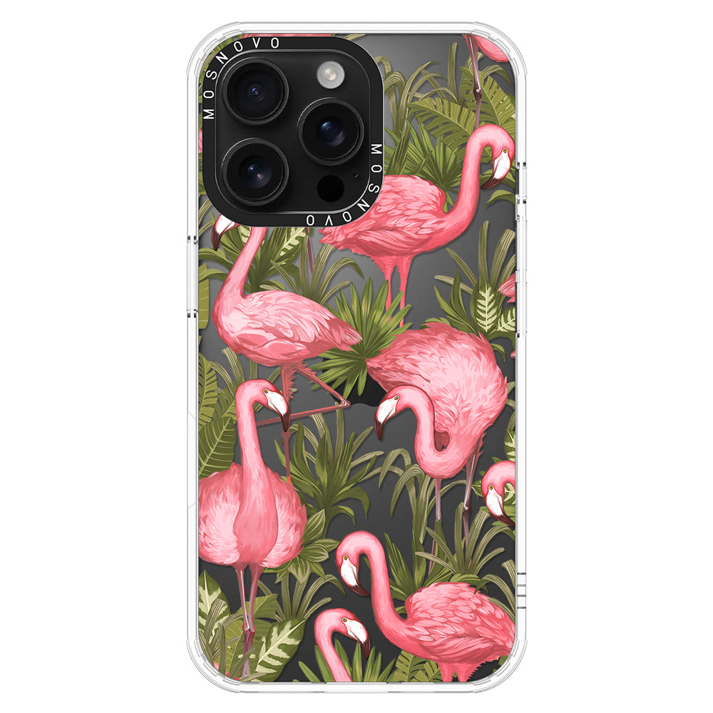 Jungle Flamingo Phone Case - iPhone 16 Pro Max Case - MOSNOVO