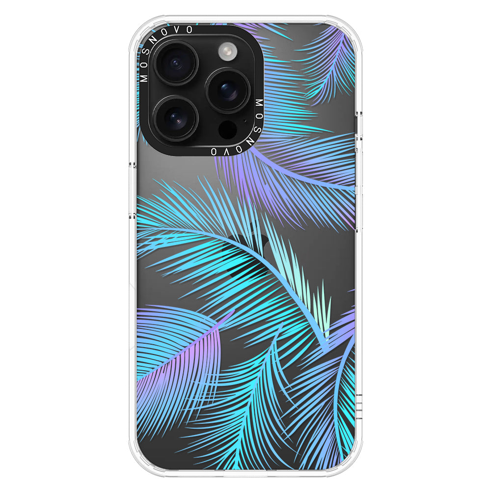 Gradient Tropical Palm Leaf Phone Case - iPhone 16 Pro Max Case - MOSNOVO