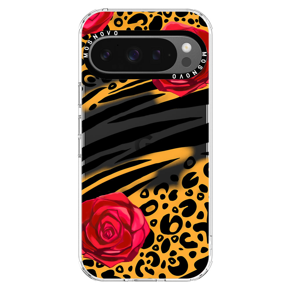 Wild Floral Leopard Phone Case - Google Pixel 9 Pro XL Case