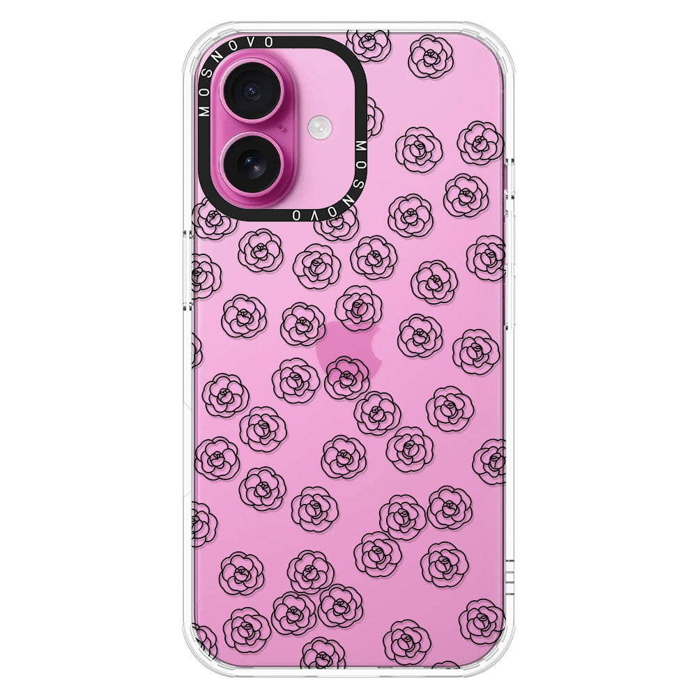 Linear Camelia Flower Phone Case - iPhone 16 Case