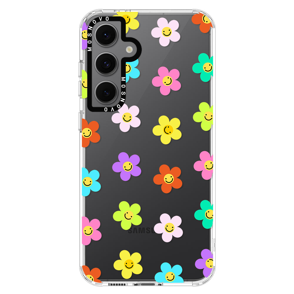 Smile Floral Phone Case - Samsung Galaxy S24 FE Case