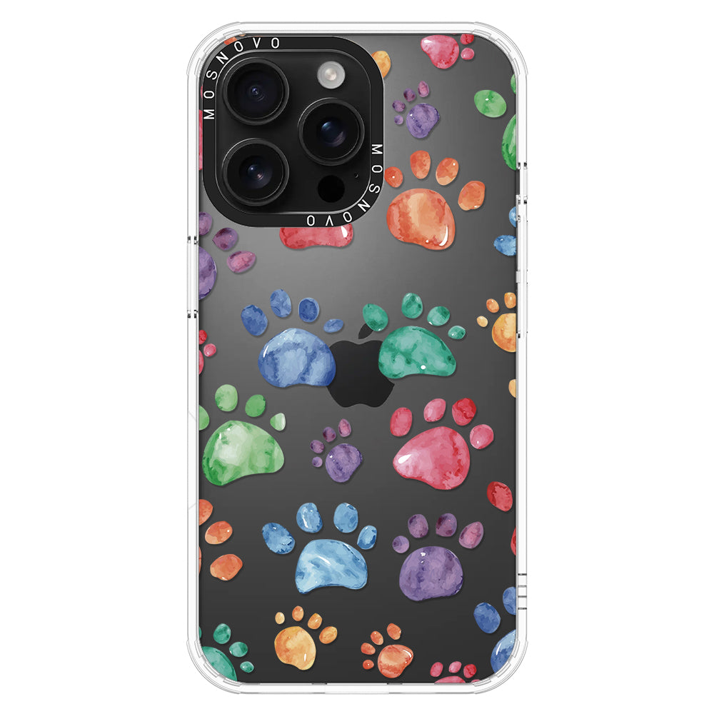 Colorful Paw Phone Case - iPhone 16 Pro Max Case - MOSNOVO