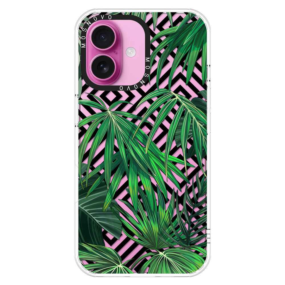 Areca Palm Pattern Phone Case - iPhone 16 Plus Case - MOSNOVO