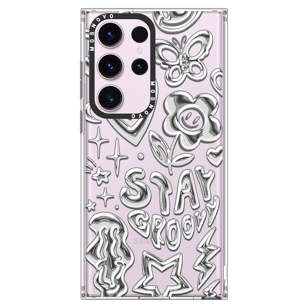 Silver Chrome Art (Flat Print) Phone Case - Samsung Galaxy S23 Ultra Case