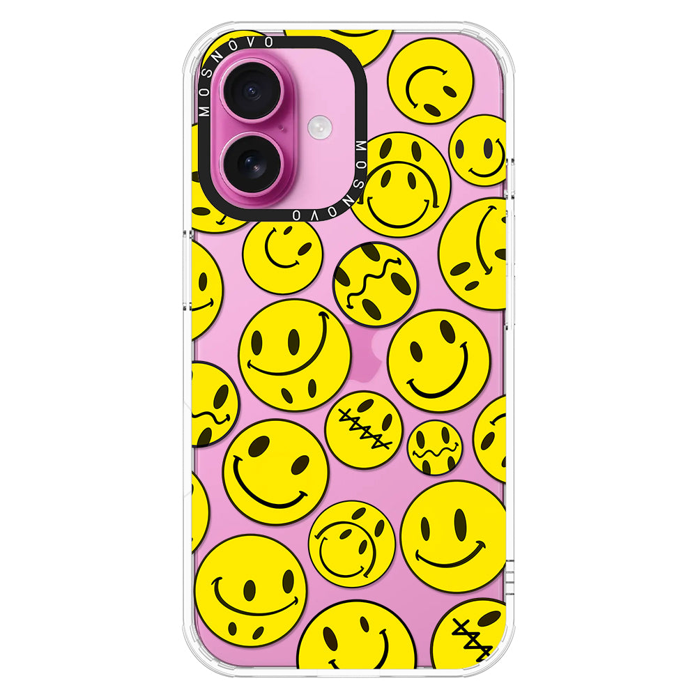 Smiley Face Phone Case - iPhone 16 Case - MOSNOVO