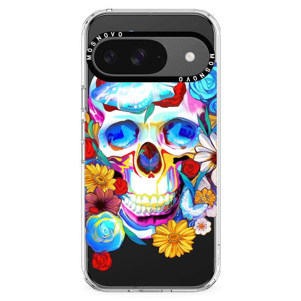 Sugar Flower Skull Phone Case - Google Pixel 9 Case