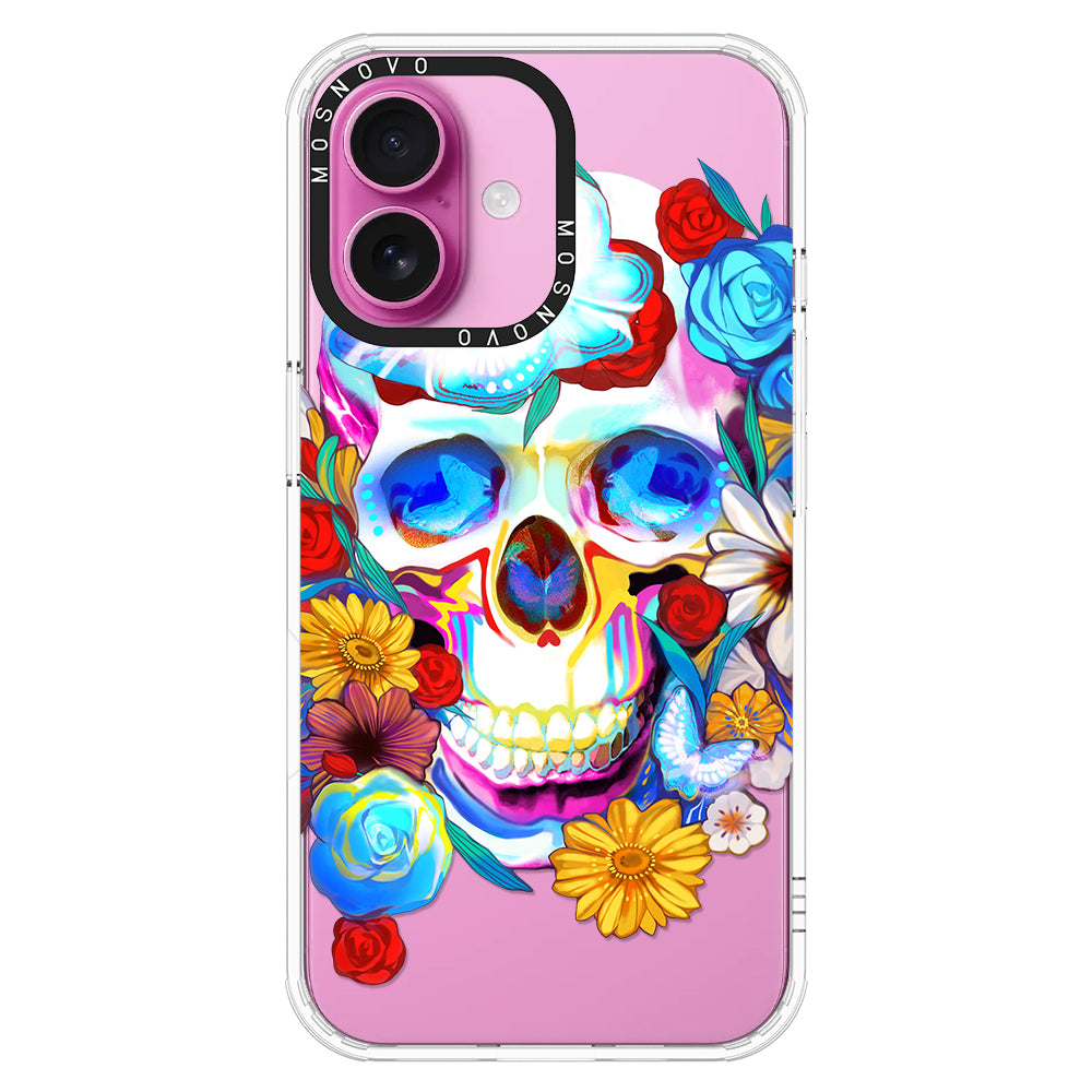 Neon Skull Phone Case - iPhone 16 Case - MOSNOVO