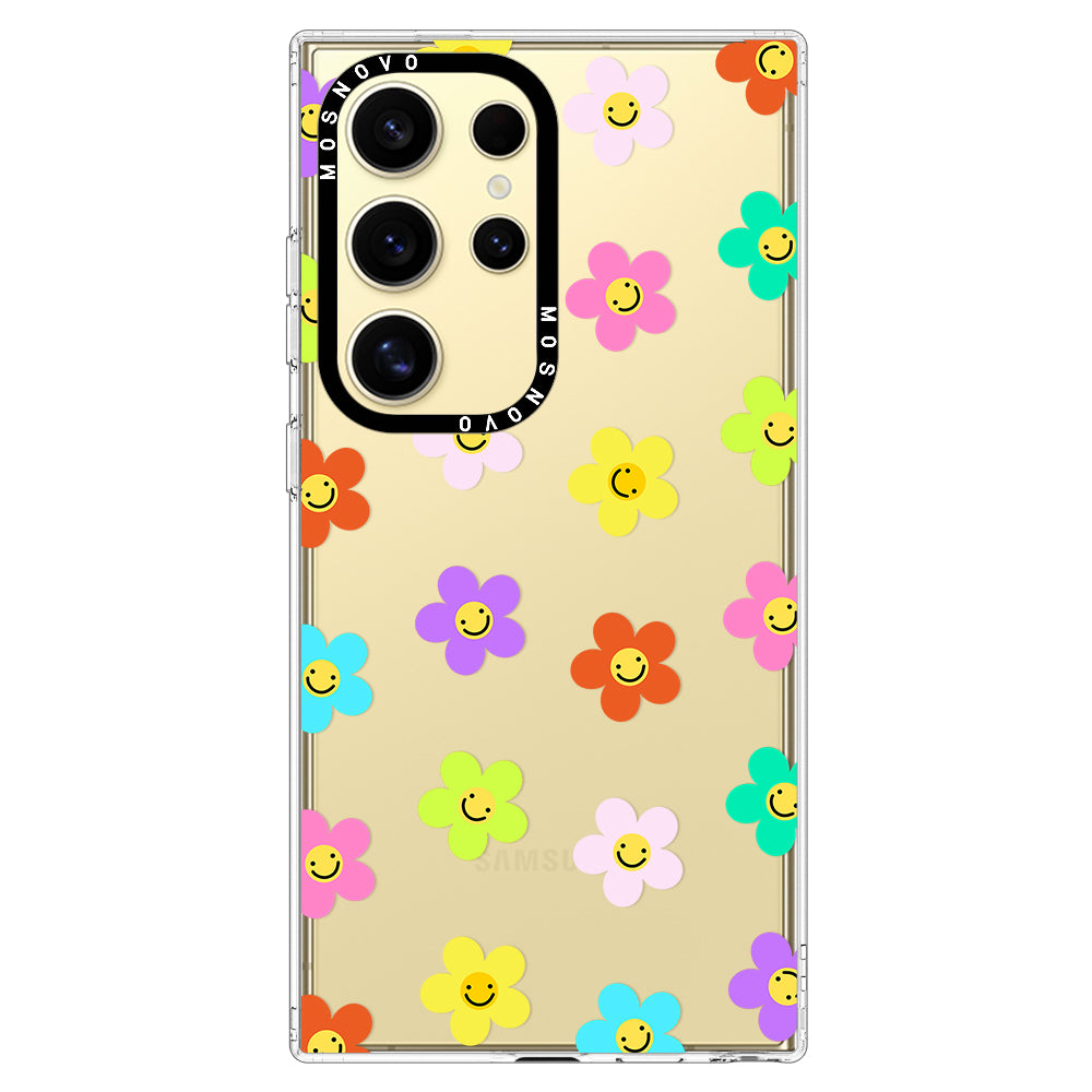 Smile Floral Phone Case - Samsung Galaxy S24 Ultra Case