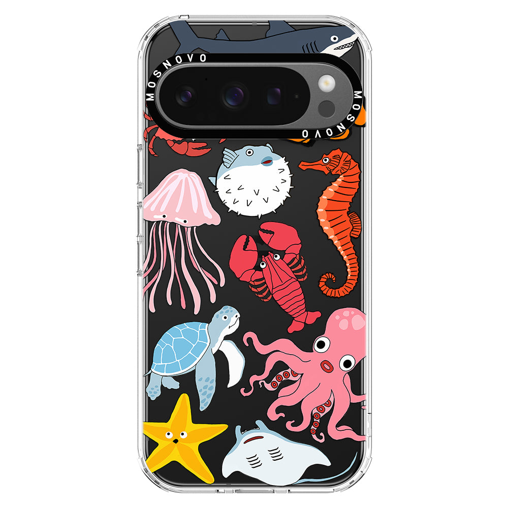 Cute Sea Animal Phone Case - Google Pixel 9 Pro XL Case