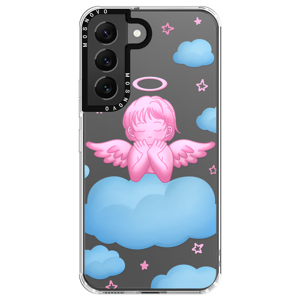 Pink Serenity Angel Phone Case - Samsung Galaxy S22 Plus Case