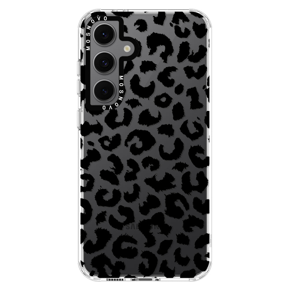 Black Leopard Phone Case - Samsung Galaxy S24 FE Case - MOSNOVO