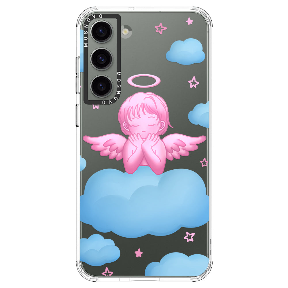 Pink Serenity Angel Phone Case - Samsung Galaxy S23 Case