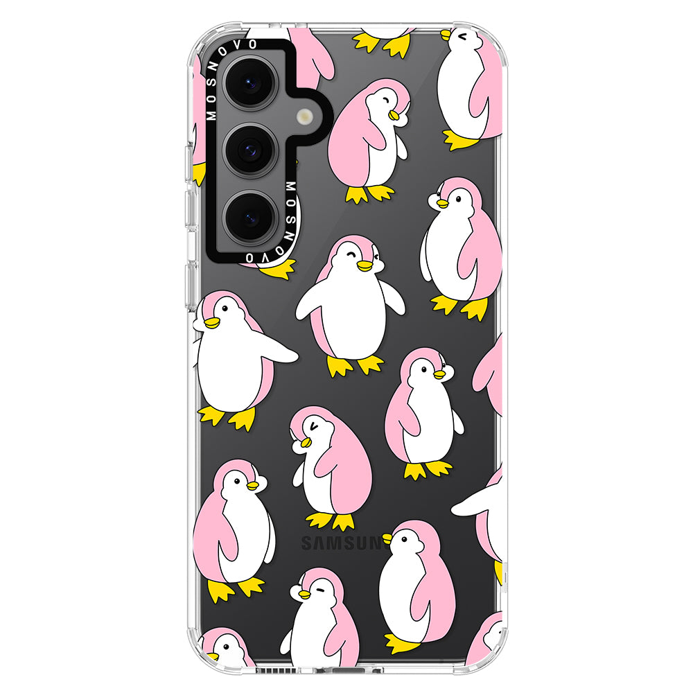 Pink Penguins Phone Case - Samsung Galaxy S24 FE Case - MOSNOVO