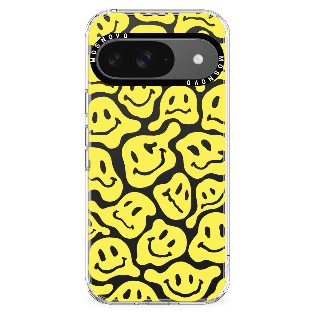 Melted Yellow Smiles Face Phone Case - Google Pixel 9 Case