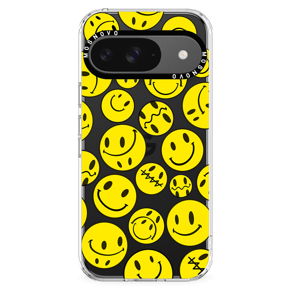 Yellow Sad Smile Face Phone Case - Google Pixel 9 Case