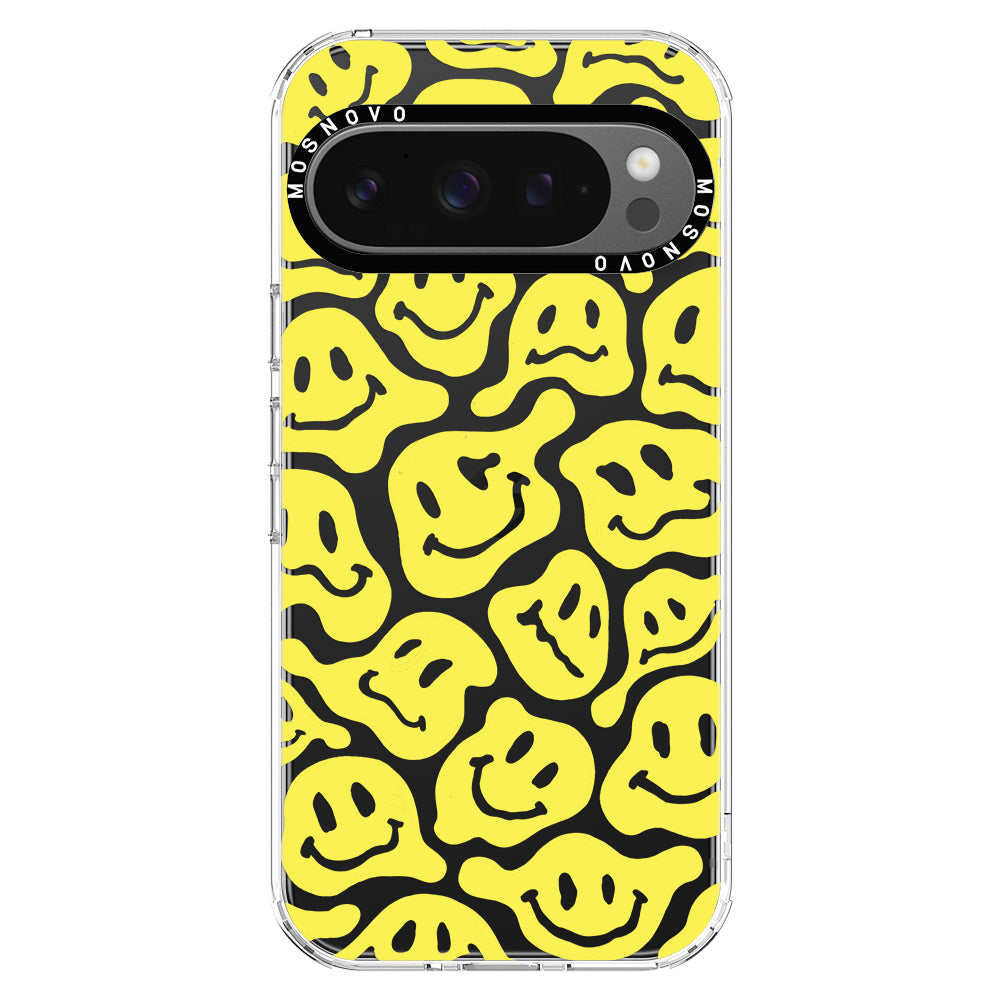 Melted Yellow Smiles Face Phone Case - Google Pixel 9 Pro Case