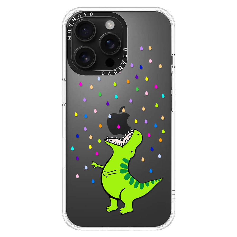 Rainbow Dinosaur Phone Case - iPhone 16 Pro Max Case - MOSNOVO