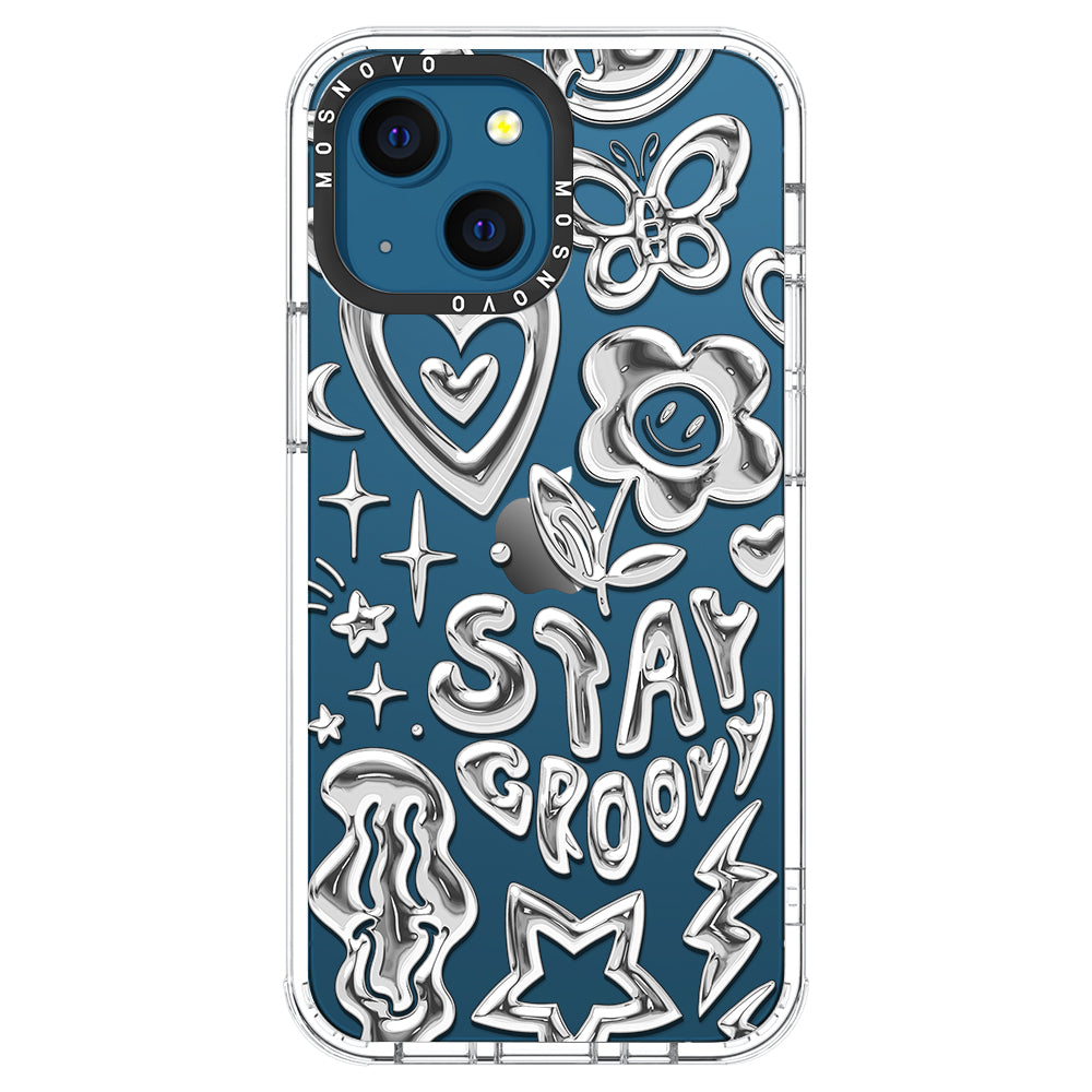 Silver Chrome Art (Flat Print) Phone Case - iPhone 13 Mini Case