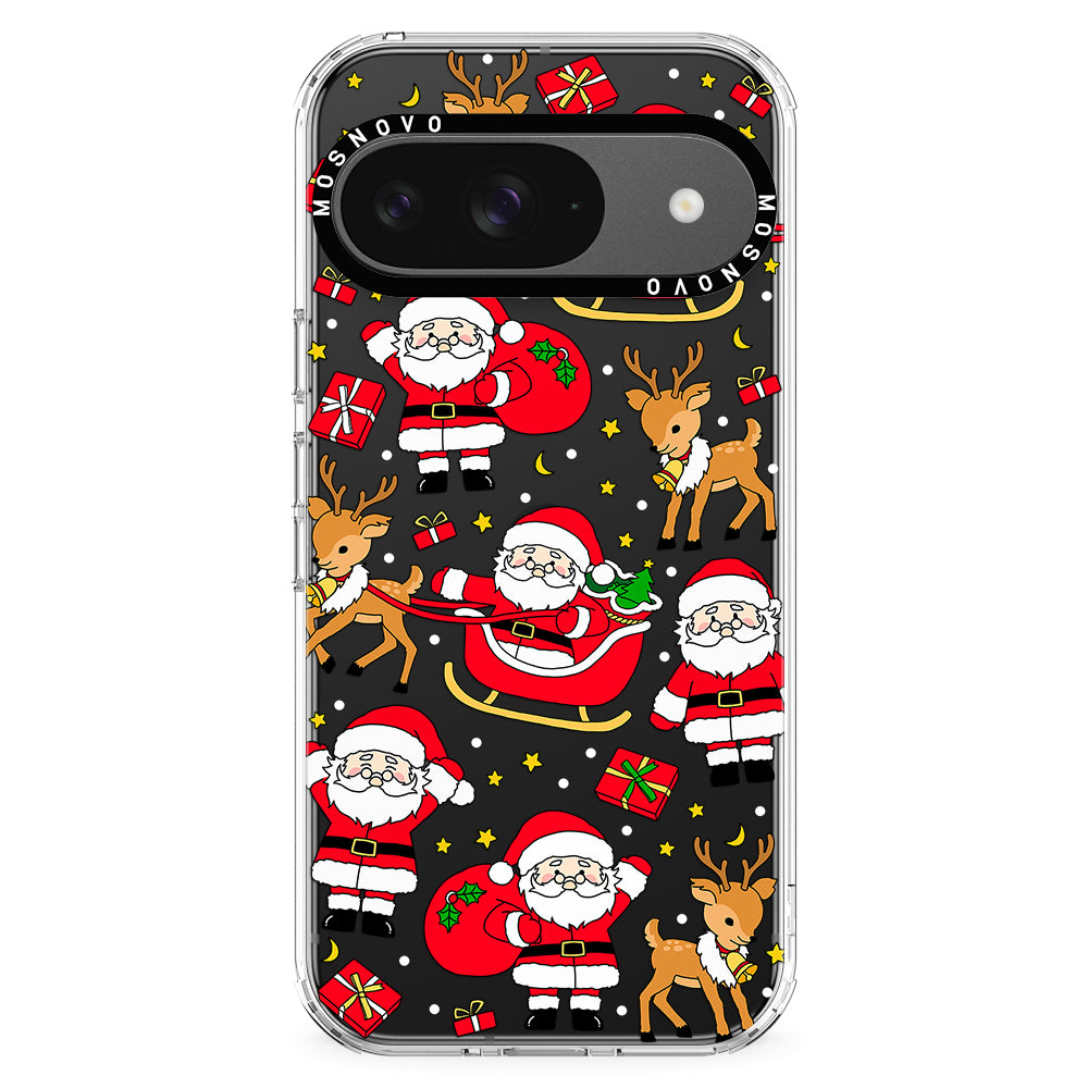 Cute Santa Claus Deer Phone Case - Google Pixel 9 Case